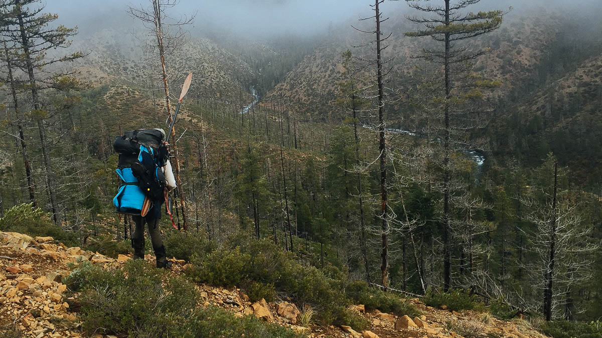Hiking into the upper reaches of Rough and Ready Creek